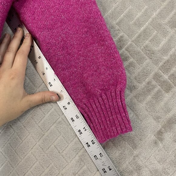 Old Navy Girls 6 Sweater Pink Glitter Sparkle Crew Neck Polyester Blend - Picture 9 of 13